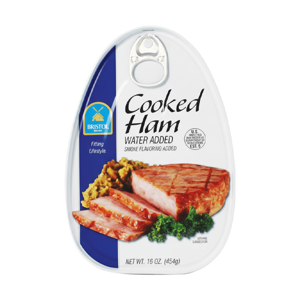 COOKEDHAM 454G Thịt hộp Mỹ Cao Cấp Bristol Cooked Ham 454gr - Ảnh 1